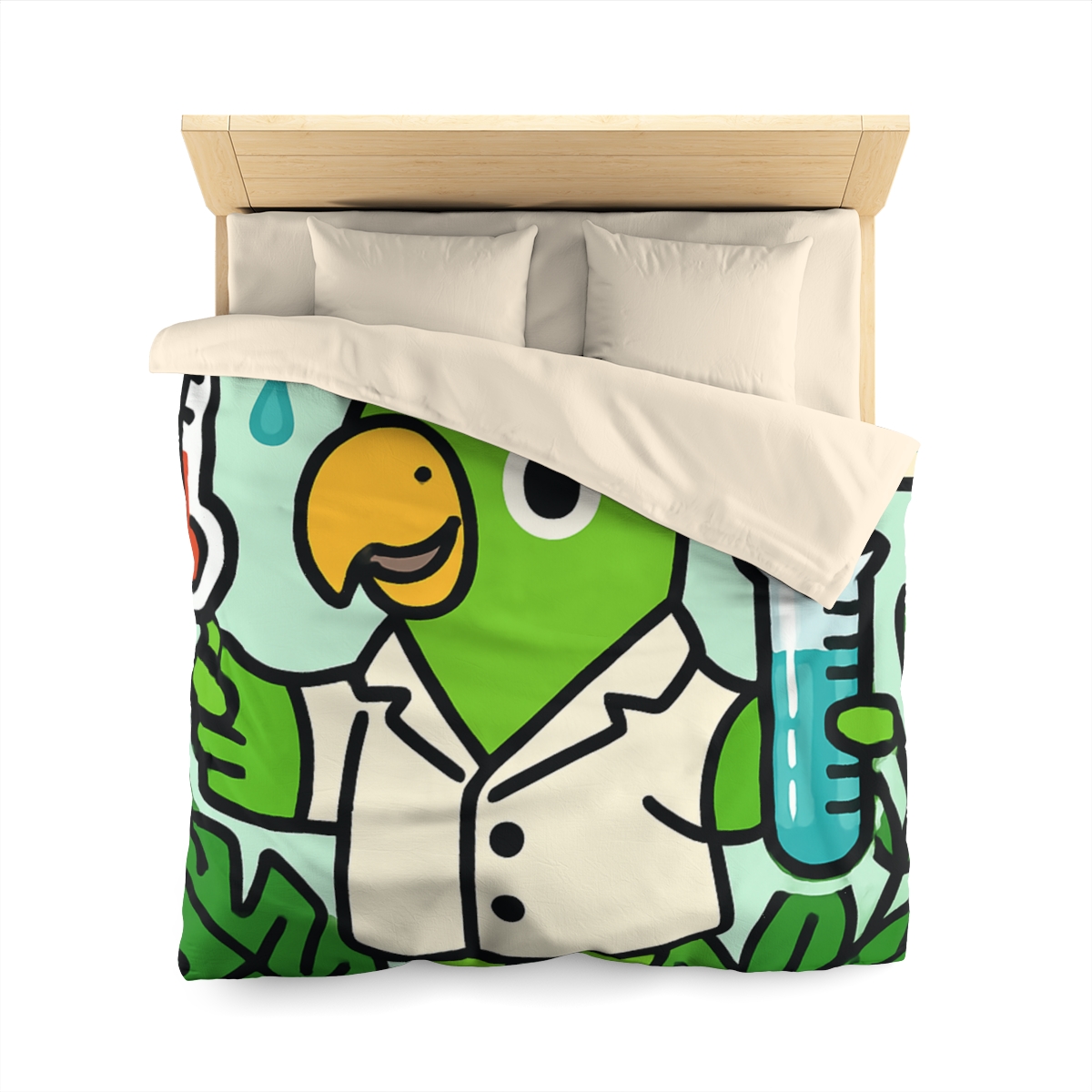 Rainforest Weather Lab With Parrot Scientist unique patterned duvets
