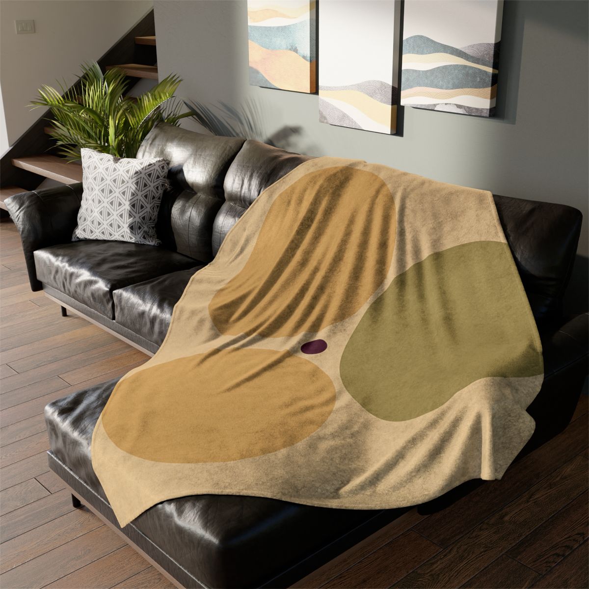 Clustered Three Circles With Quiet Gap decorative home blankets