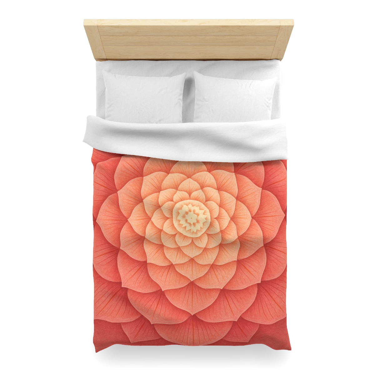 Petal Spiral Mandala designer printed duvets