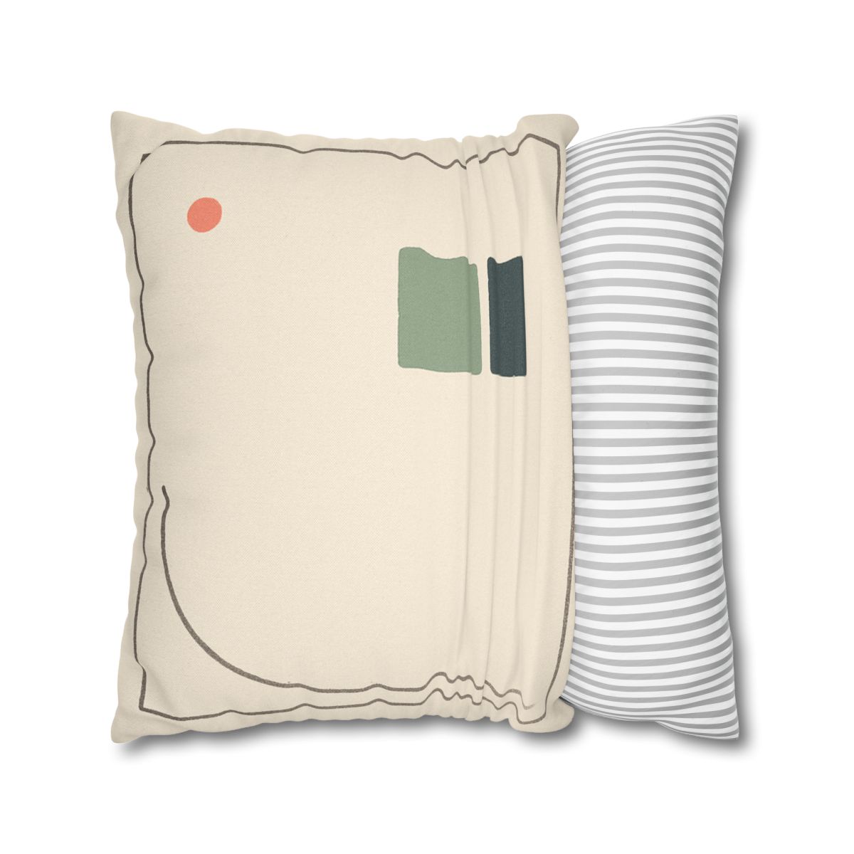 Open Frame With Sliding Arc designer print pillow cases