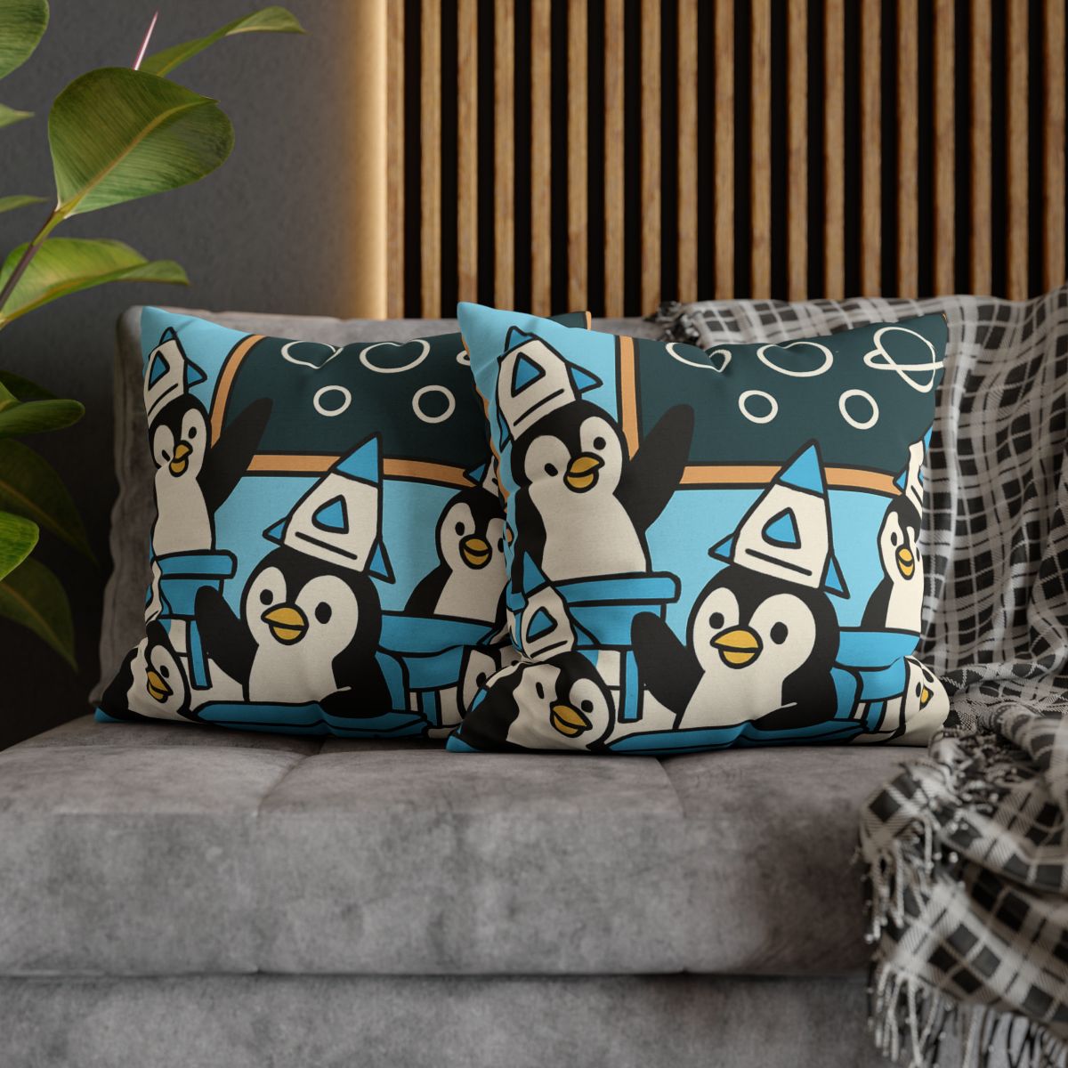 Rocket Penguin Class unique gift pillow cases