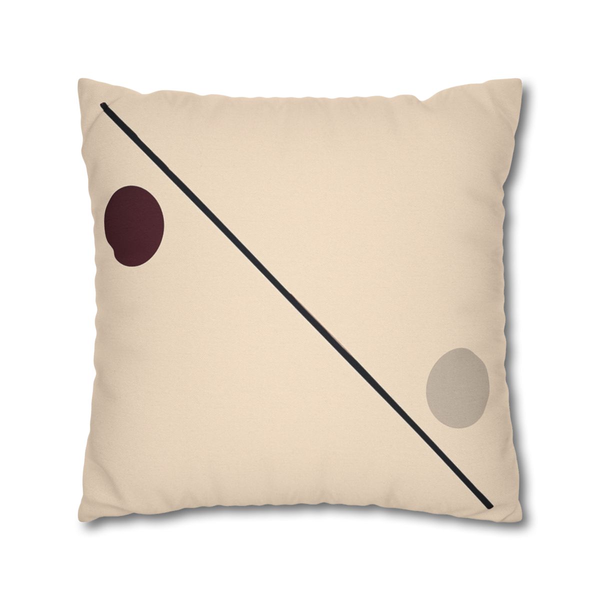 Diagonal Line And Twin Circles soft cotton pillow cases
