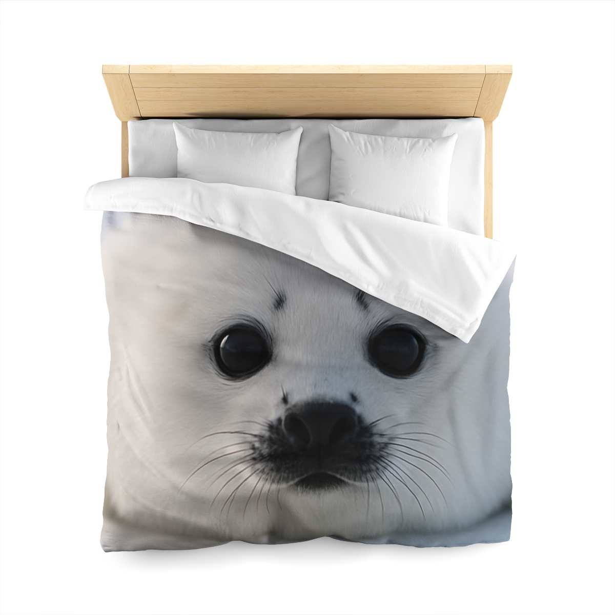Snow Dream Harp Seal Pup unique patterned duvets