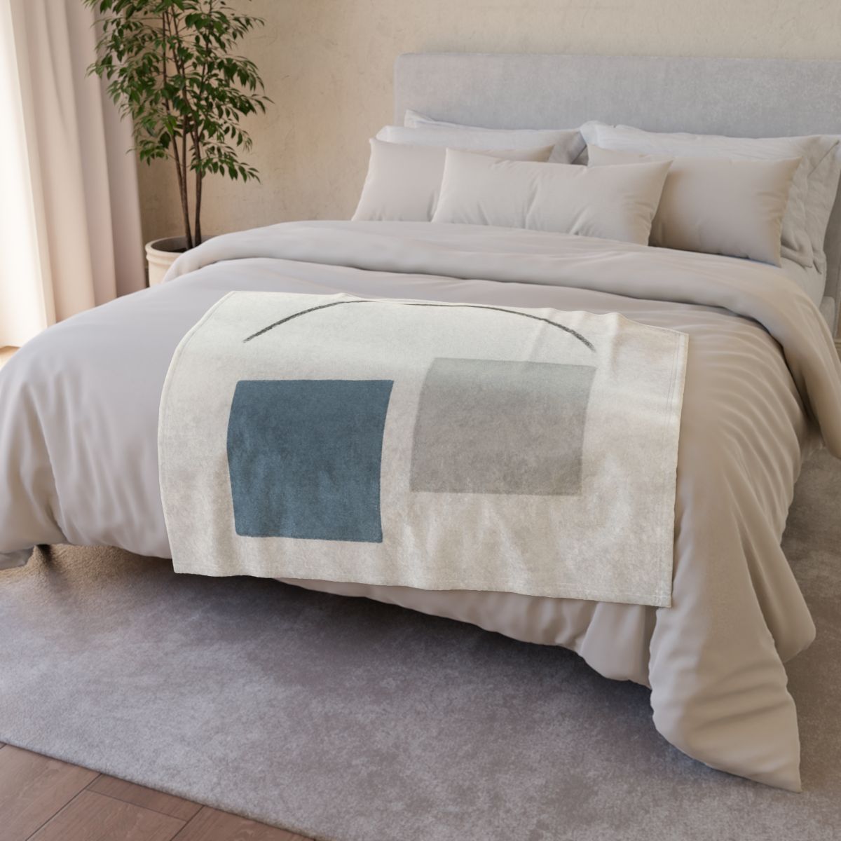Low Arc Over Offset Squares stylish throw blankets