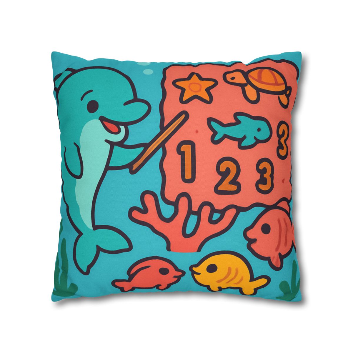 Cosmic Coral Reef Classroom soft cotton pillow cases
