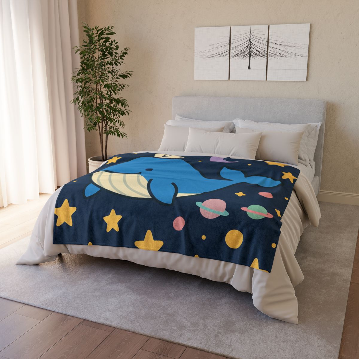 Starry Whale Adventure unique gift blanketscustom blankets