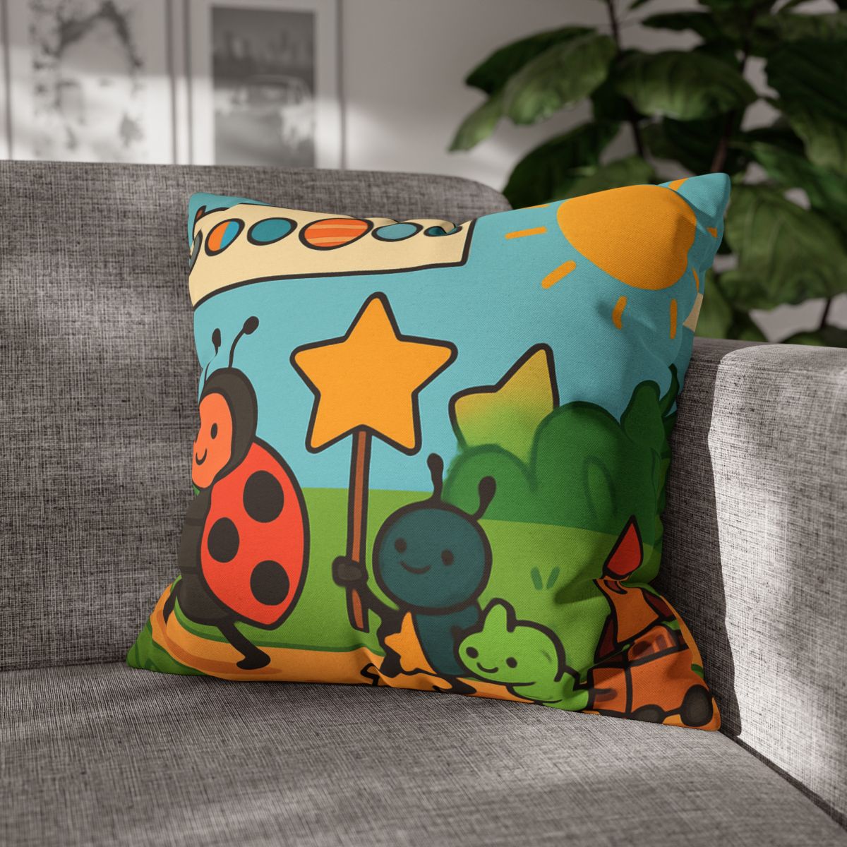 Galaxy Garden Insect Parade soft cotton pillow cases