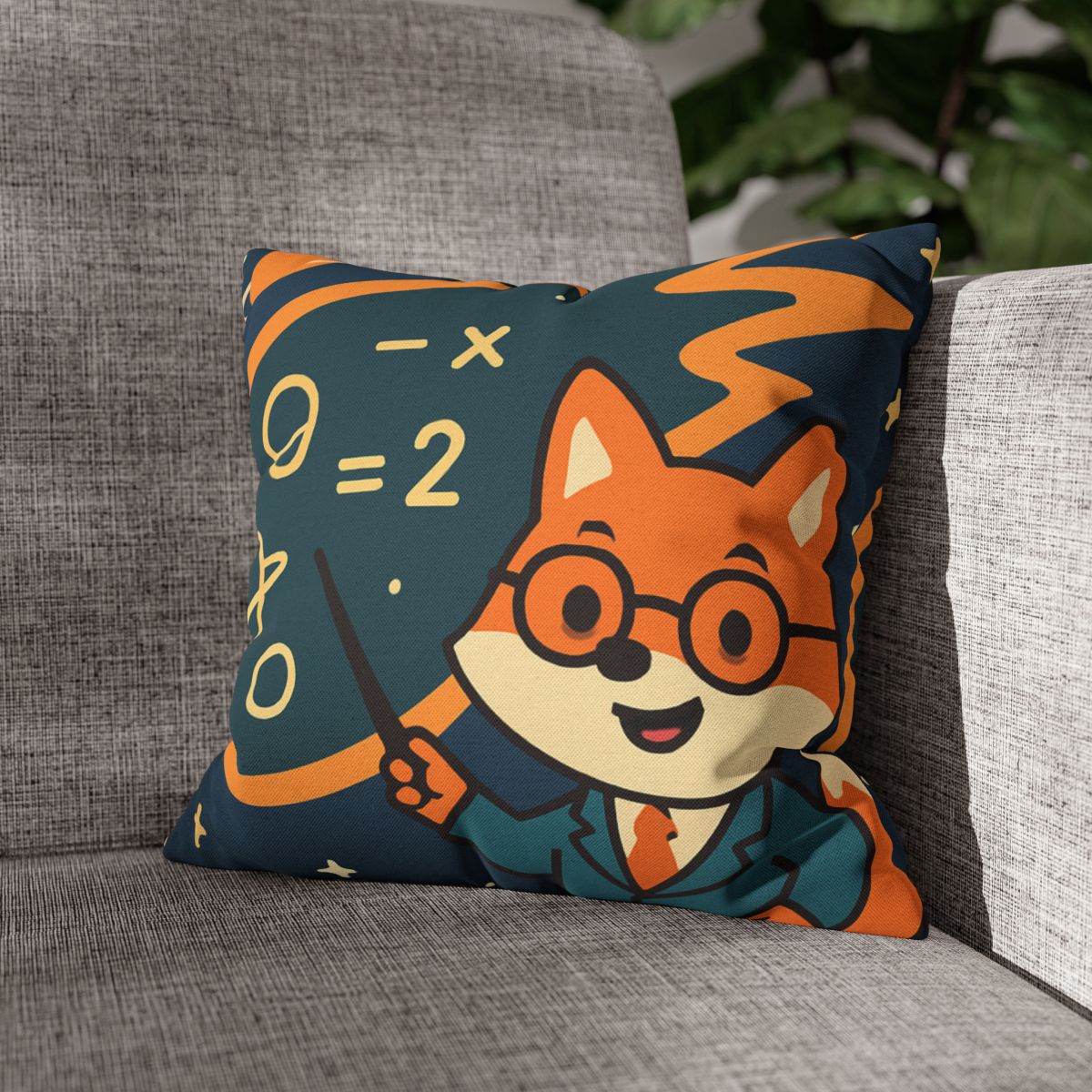 Comet Classroom With A Curious Fox designer print pillow cases