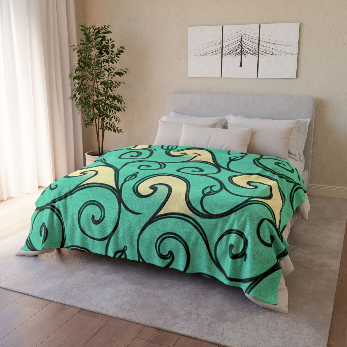 Vine Curl Wave Matrix warm winter blankets