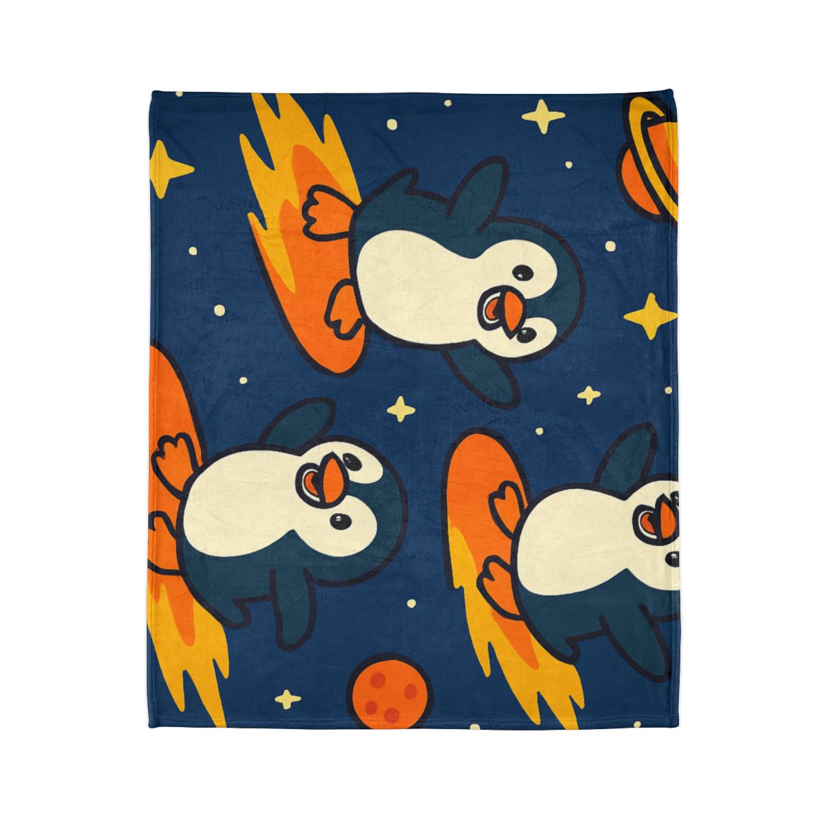 Comet Surfing Penguin Patrol warm winter blankets