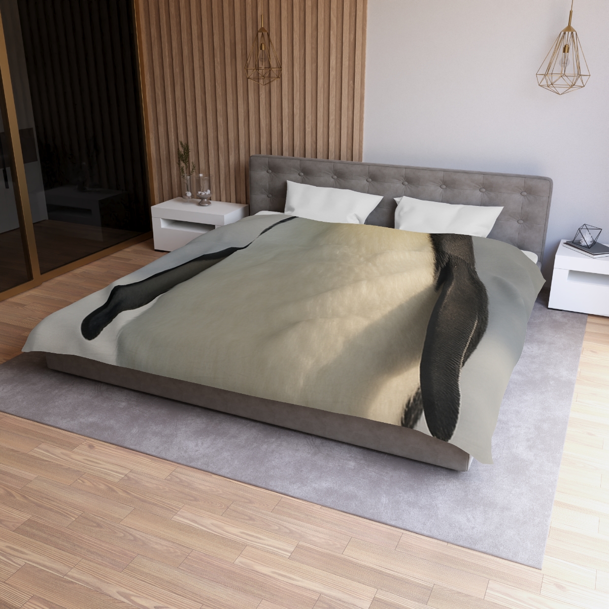 Frost Halo Emperor Penguin soft comforter duvets