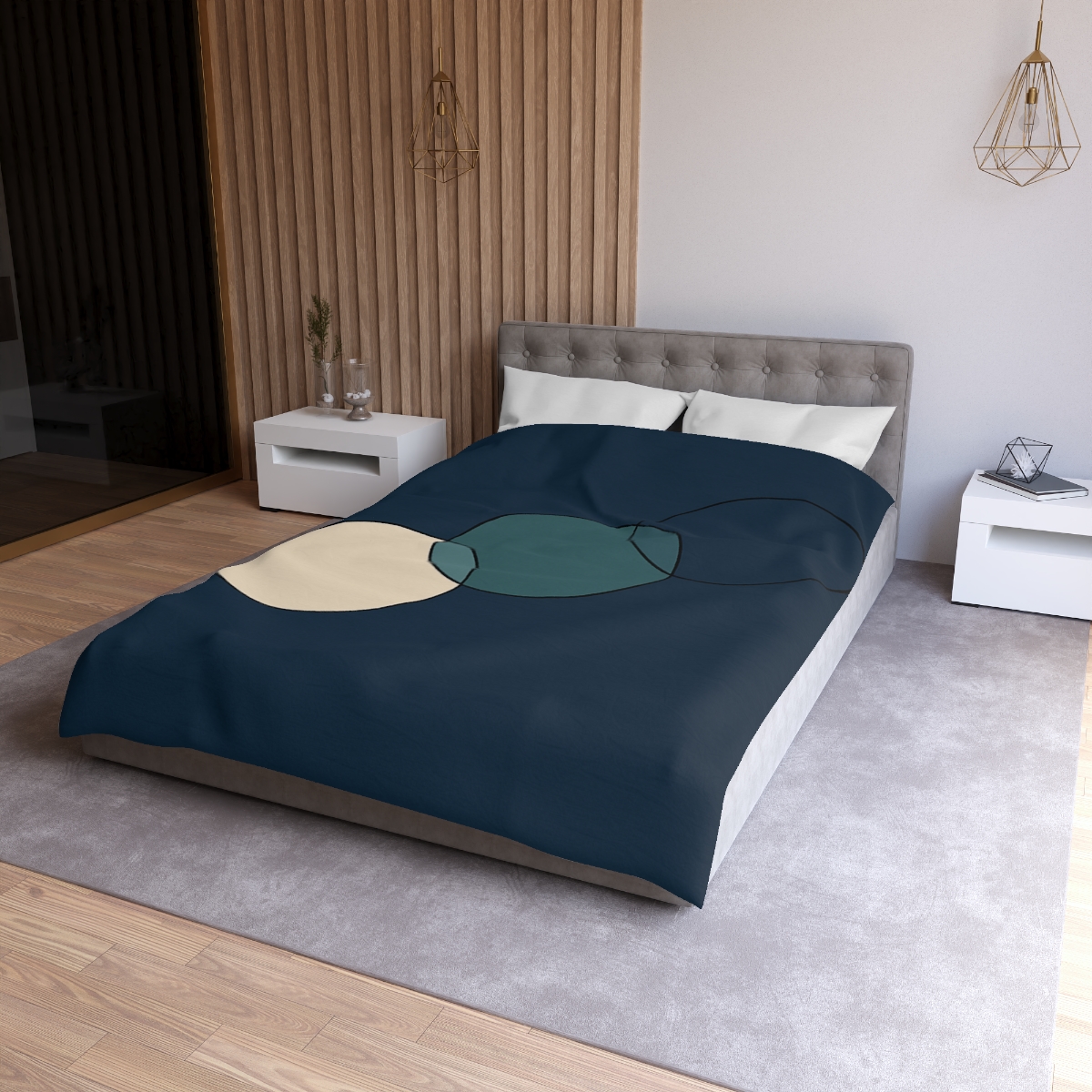 Trio Of Staggered Circles soft comforter duvets