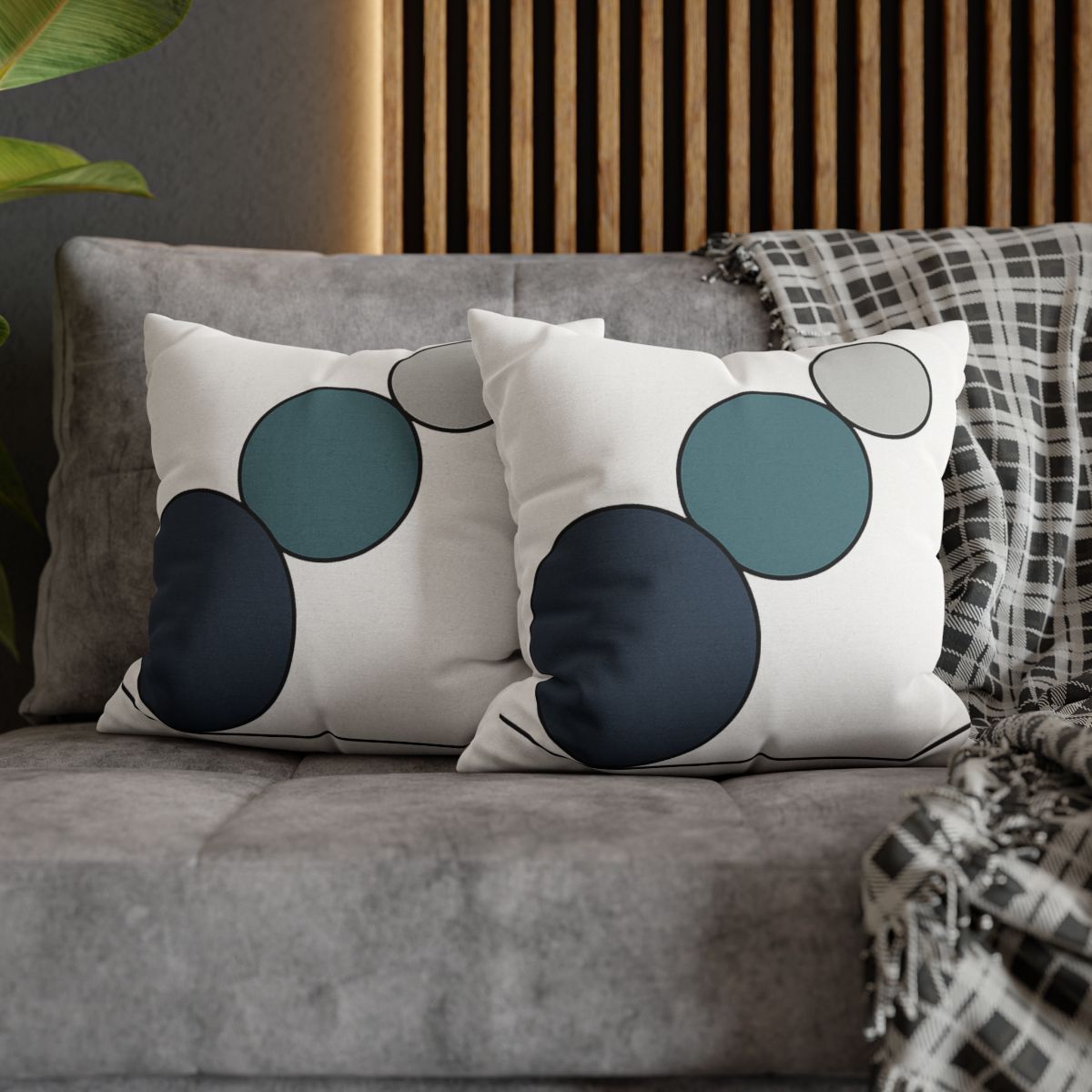 Staggered Circle Trio stylish decorative pillowcases