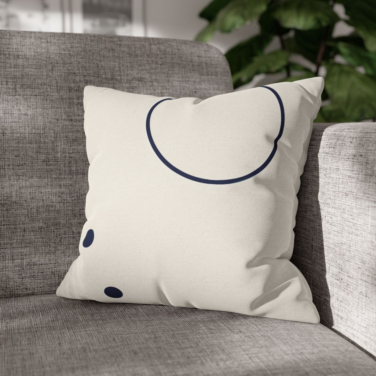 Orbiting Arc And Twin Dots designer print pillow cases