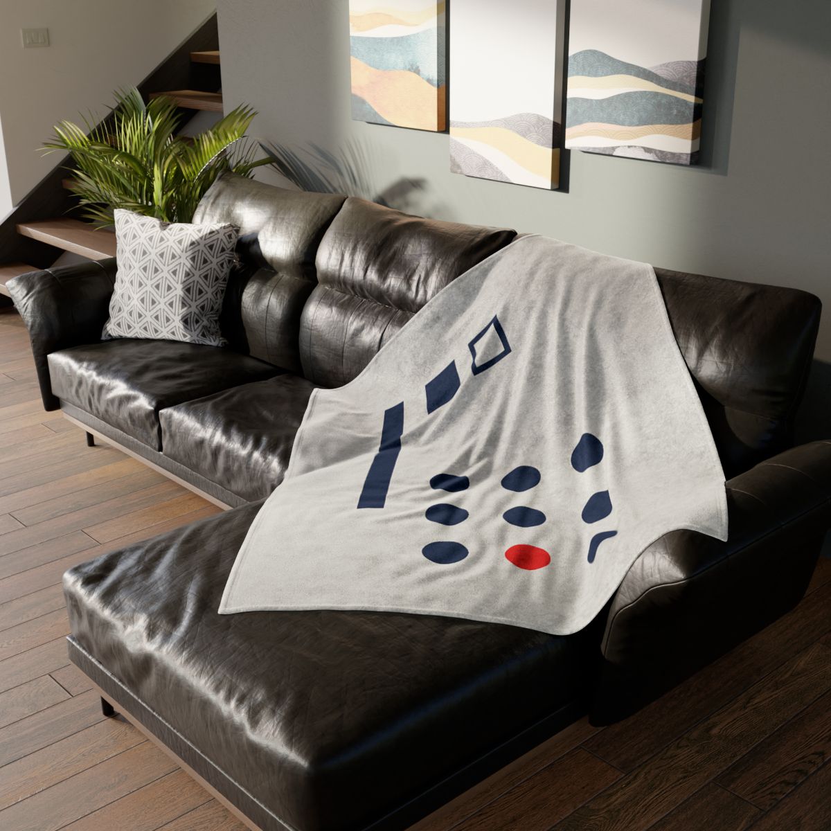 Missing Cell Dot Grid With Long Bar personalized cozy blankets