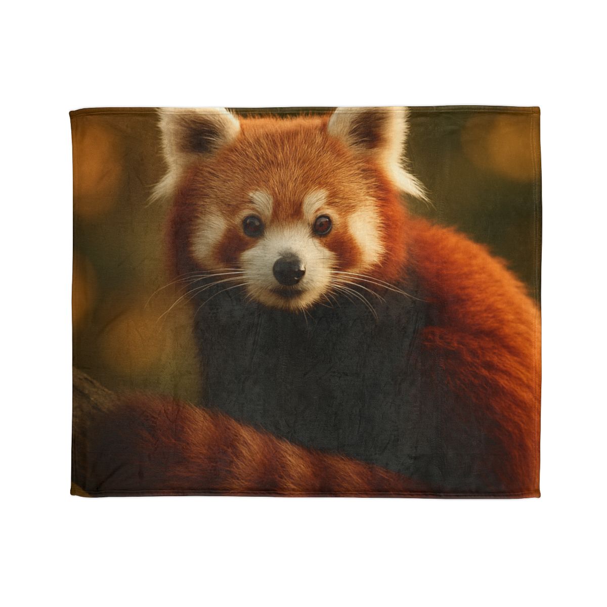 Crimson Whisper Red Panda trendy patterned blankets
