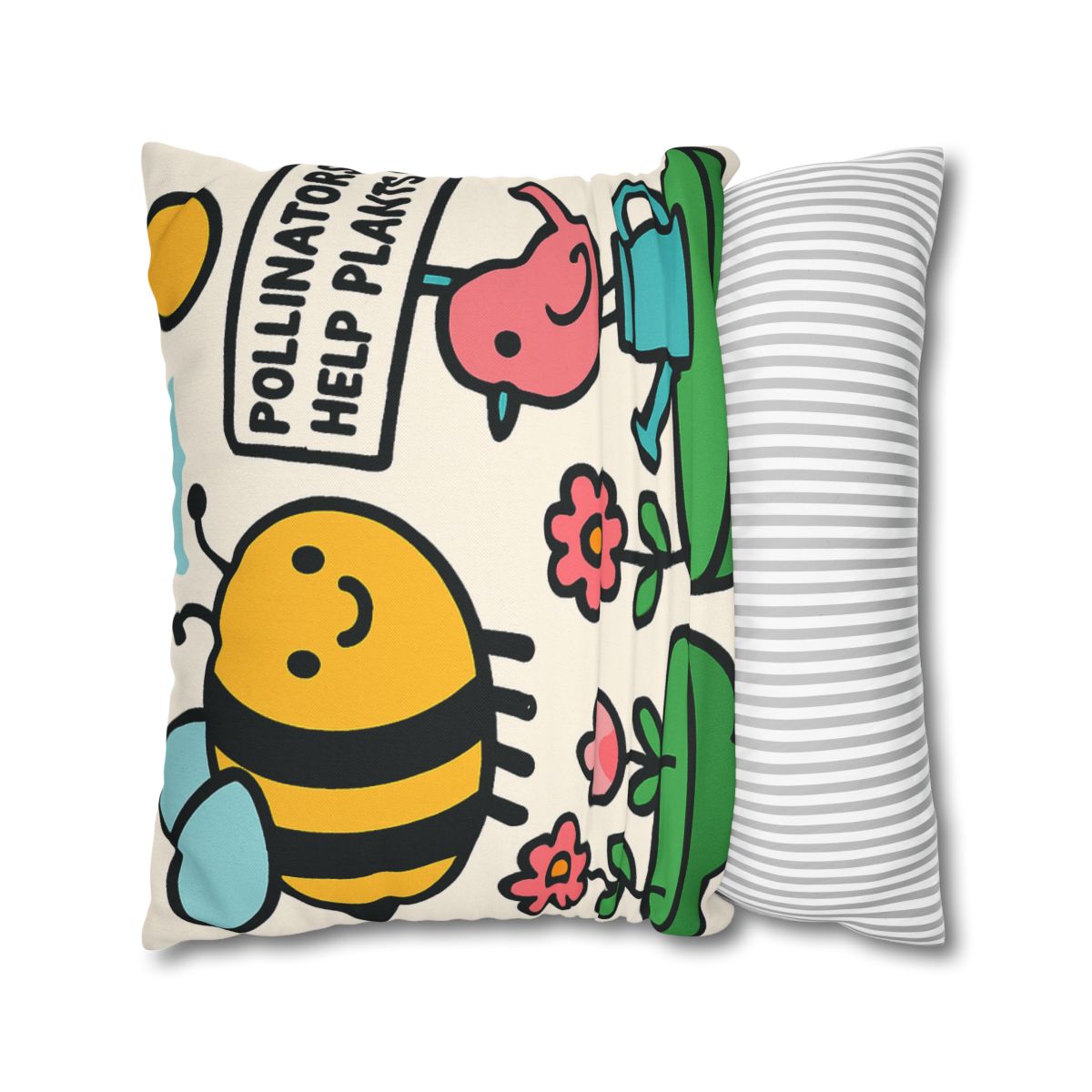 Sky Garden Of Floating Islands And Pollinator Facts personalized pillow covers
