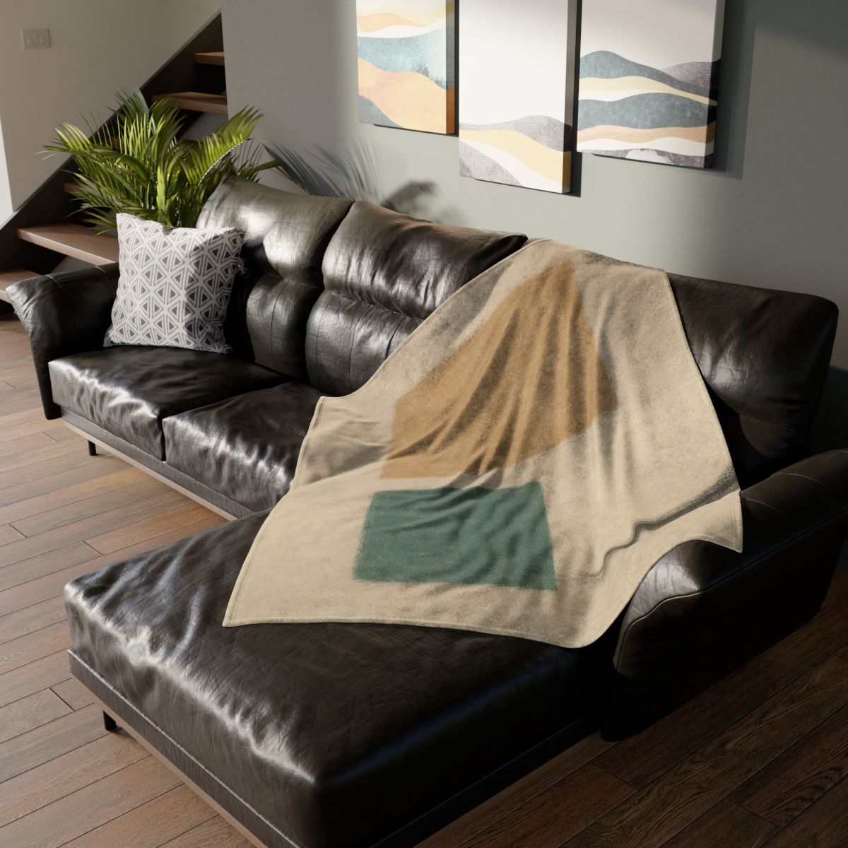 Arc Window And Twin Blocks stylish throw blankets