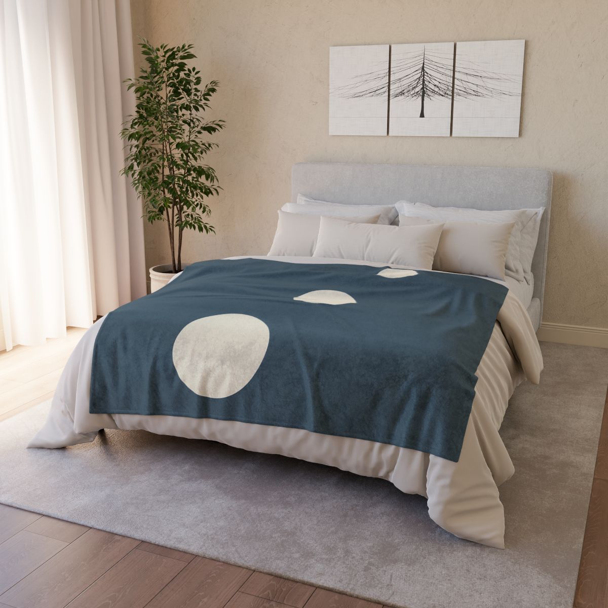 Trio Of Staggered Circles decorative home blankets