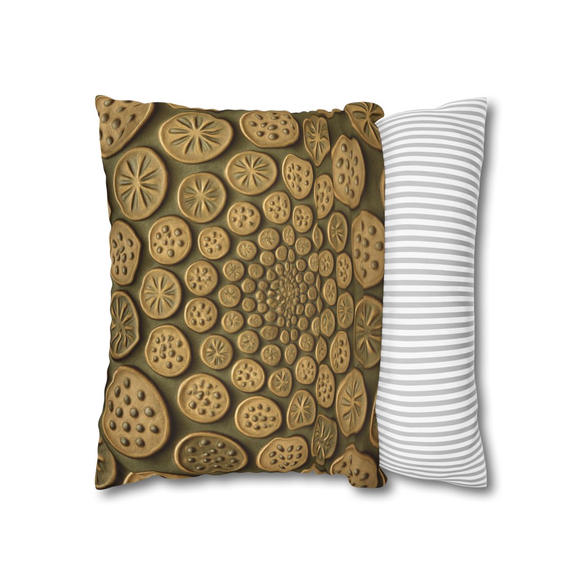 Seed Pod Micro Spiral Array designer print pillow cases