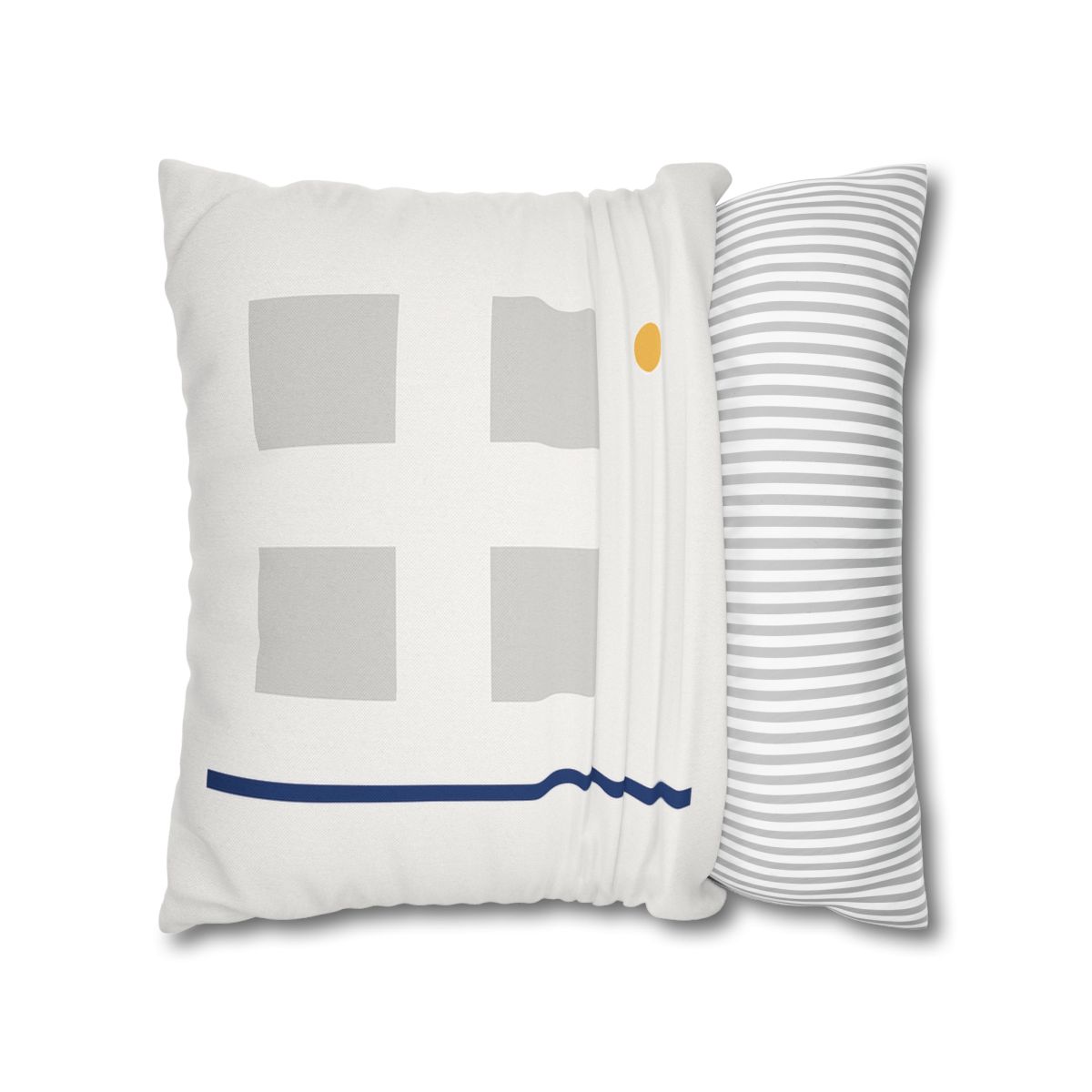 Sparse Grid With Missing Corner And Accent Point designer print pillow cases
