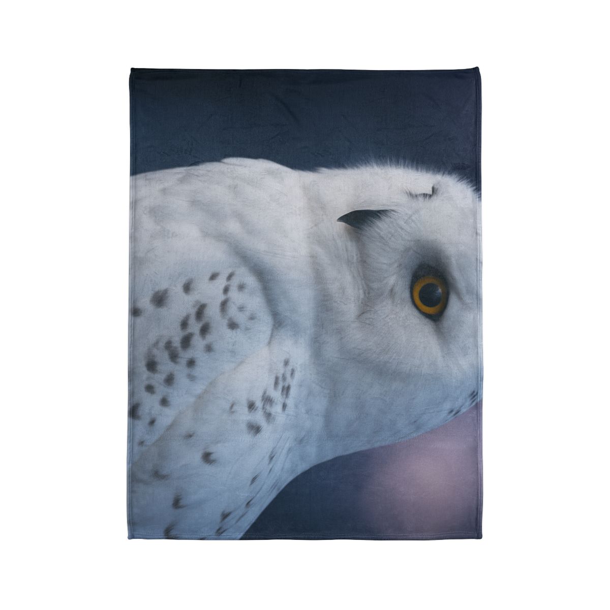 Twilight Watcher Snowy Owl designer printed blankets