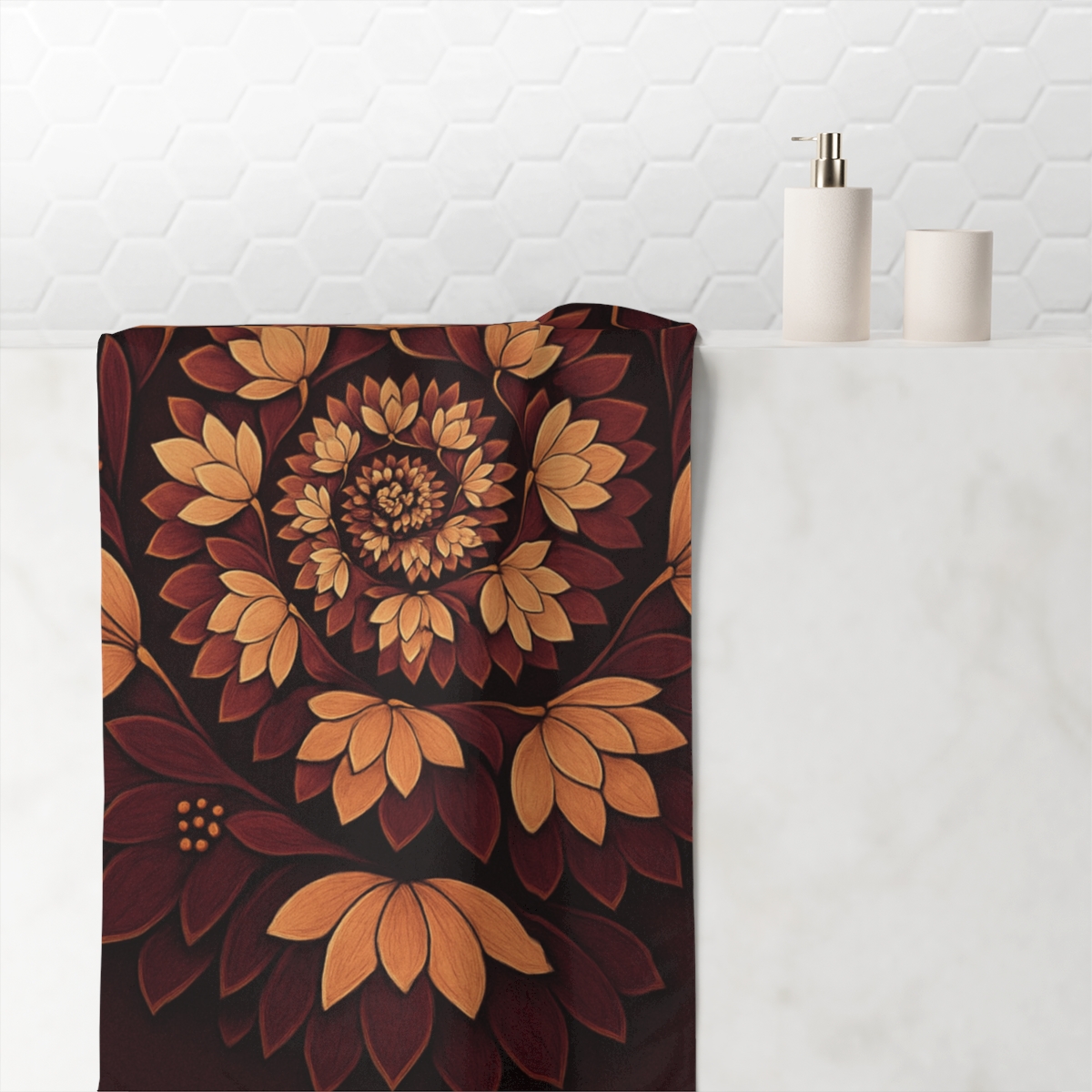 Bloom Fractal Ring decorative home towels