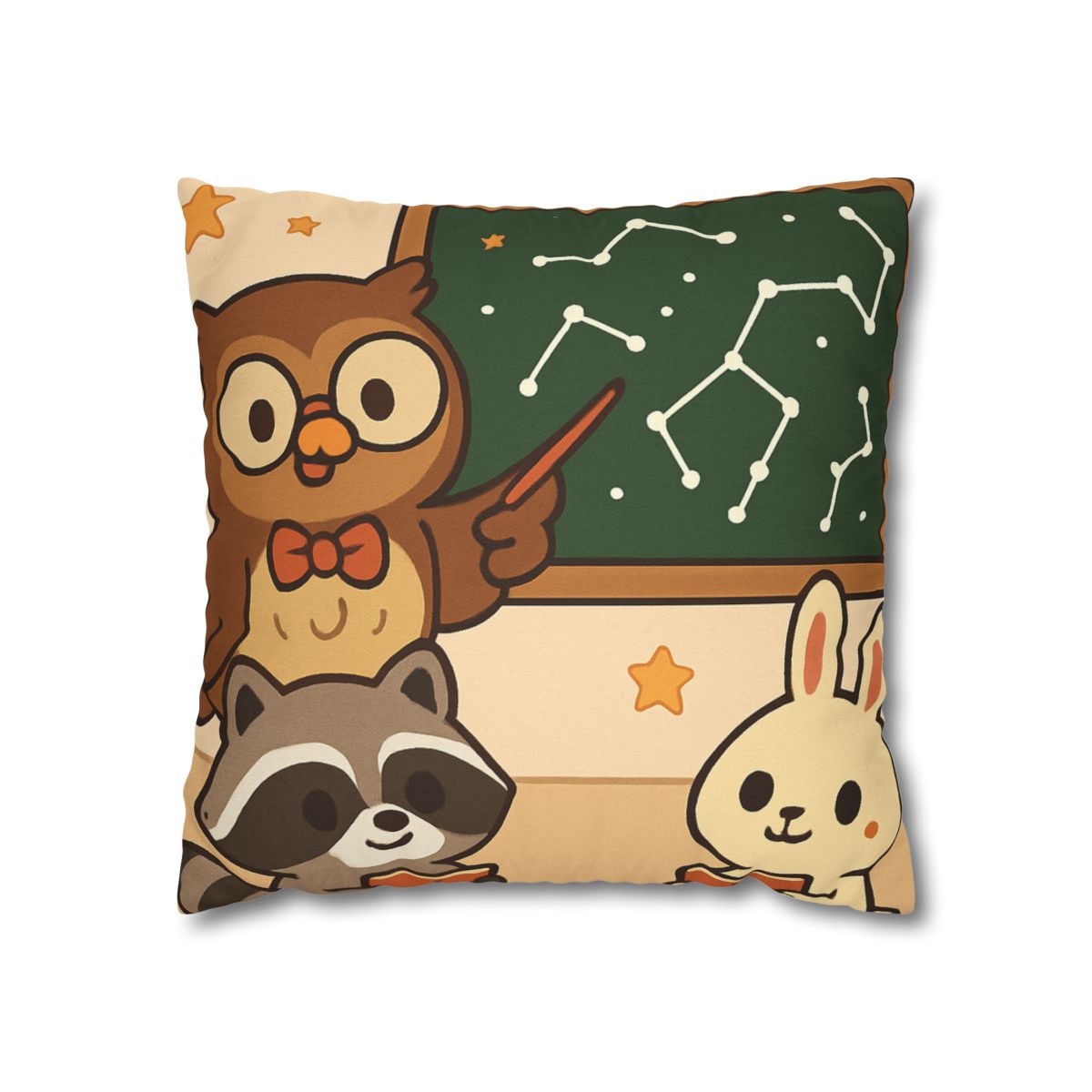 Comet Classroom Owl And The Star Map Chalkboard soft cotton pillow cases