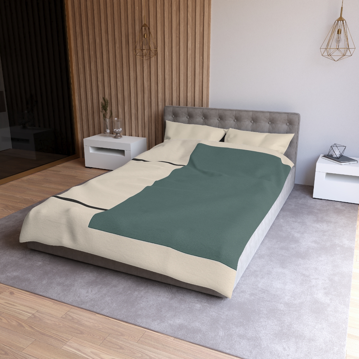 Offset Rectangle Pause custom duvets