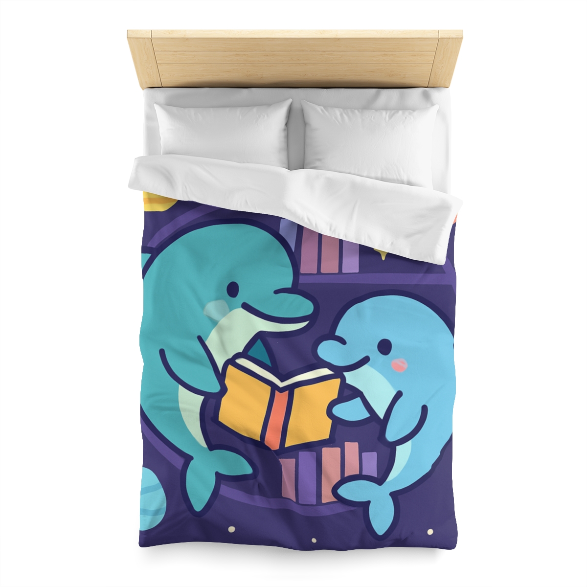 Nebula Library Dolphins personalized bedding duvets