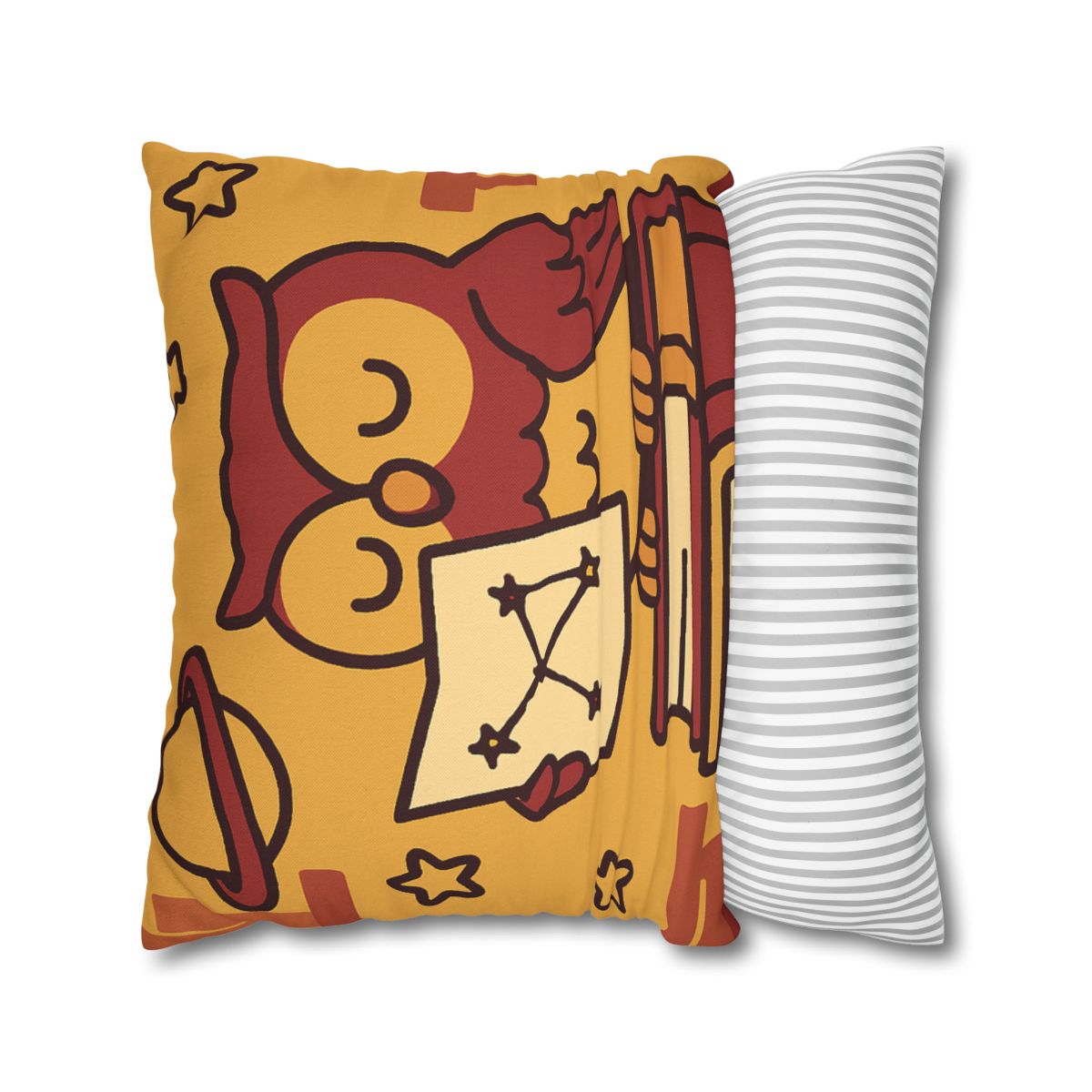 Cosmic Owl Library trendy patterned pillow cases