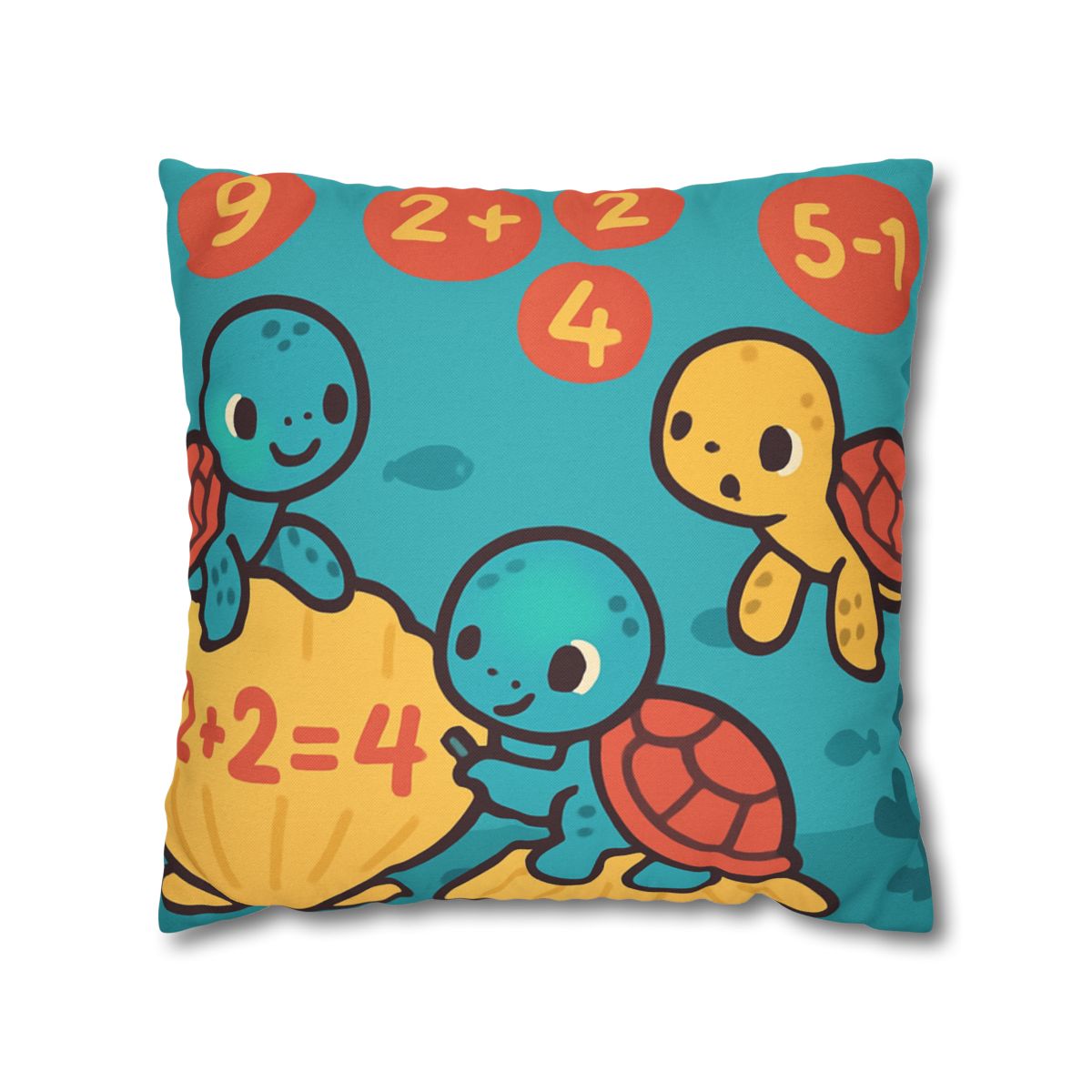 Coral Reef Math Turtles personalized pillow covers