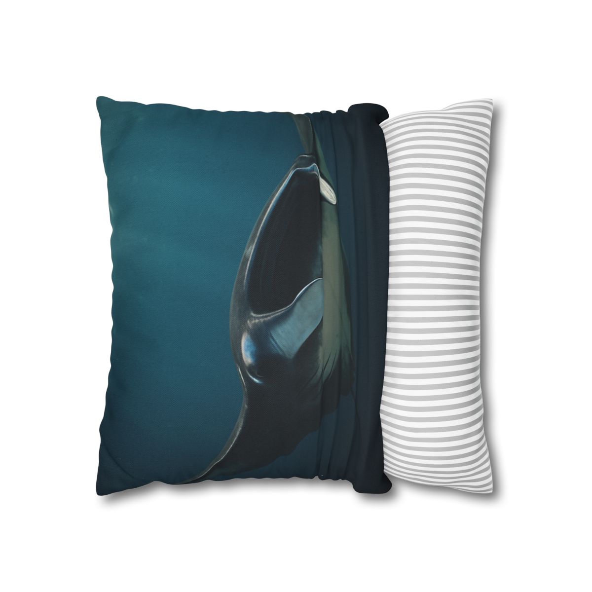 Starlit Glide Manta Ray soft cotton pillow cases