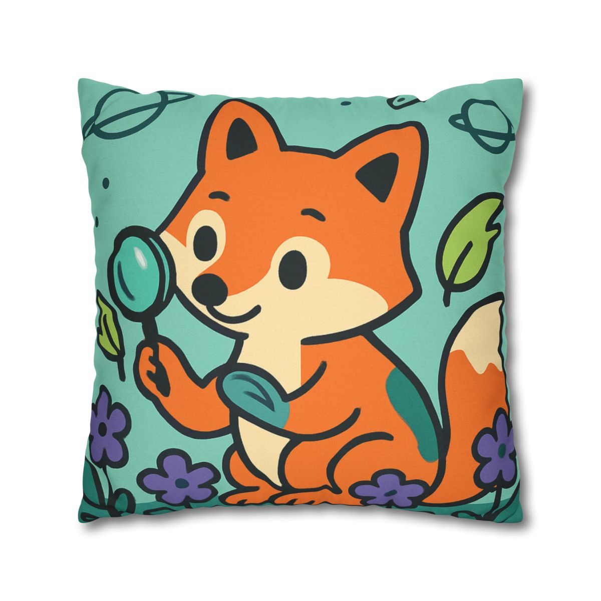 Galaxy Garden Fox soft cotton pillow cases