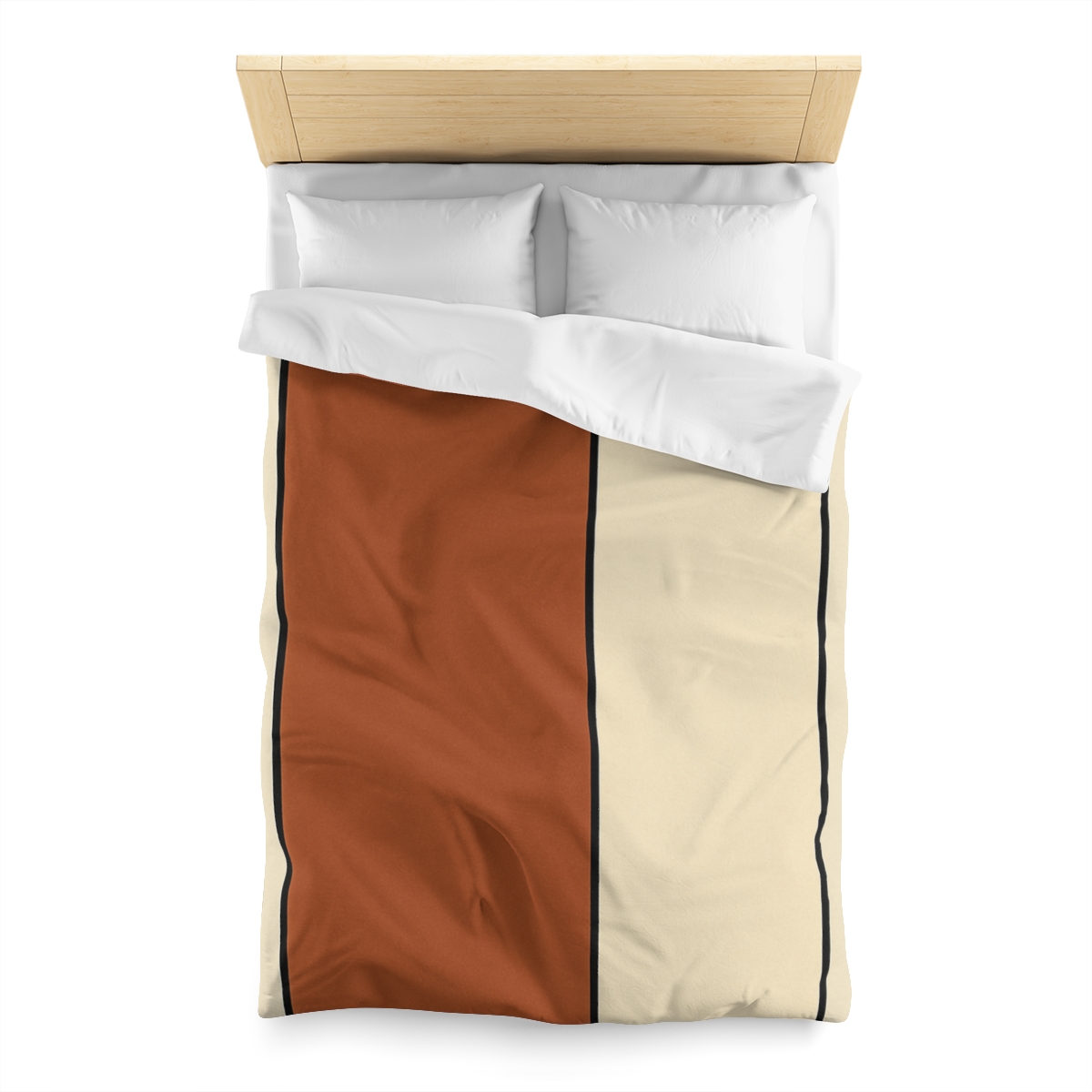 Offset Rectangle Pairing personalized bedding duvets