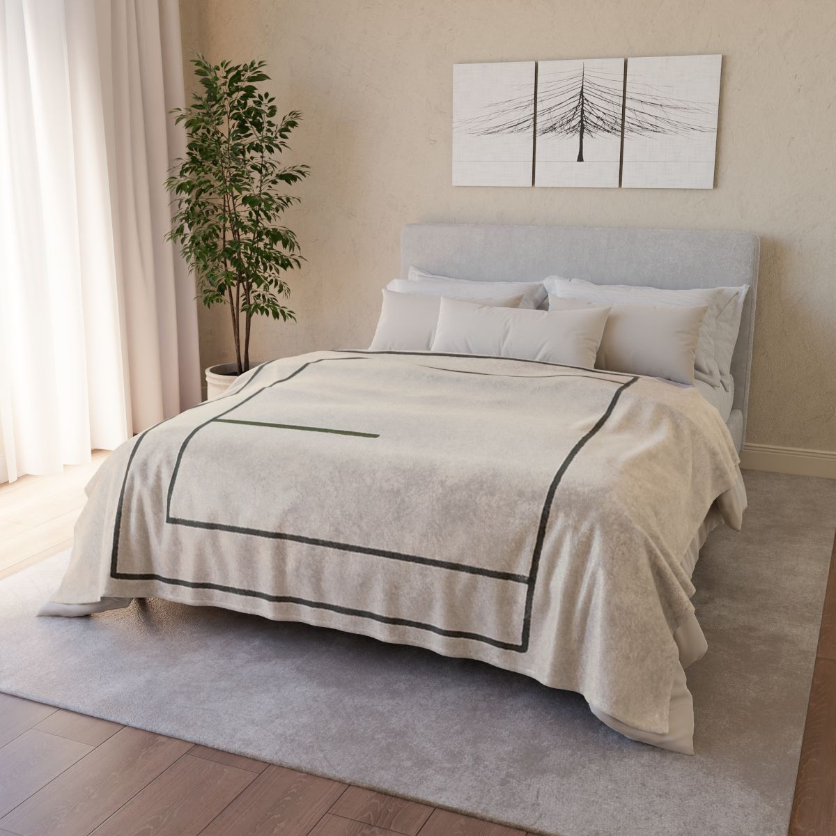 Nested Square And Crossing Short Line unique gift blankets