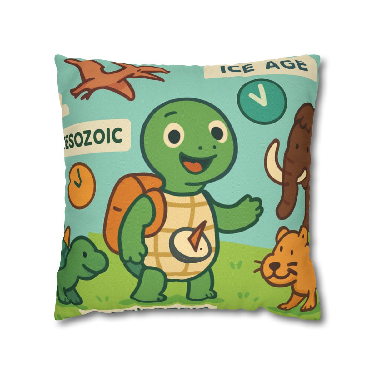 Time-Traveling Tortoise trendy patterned pillow cases