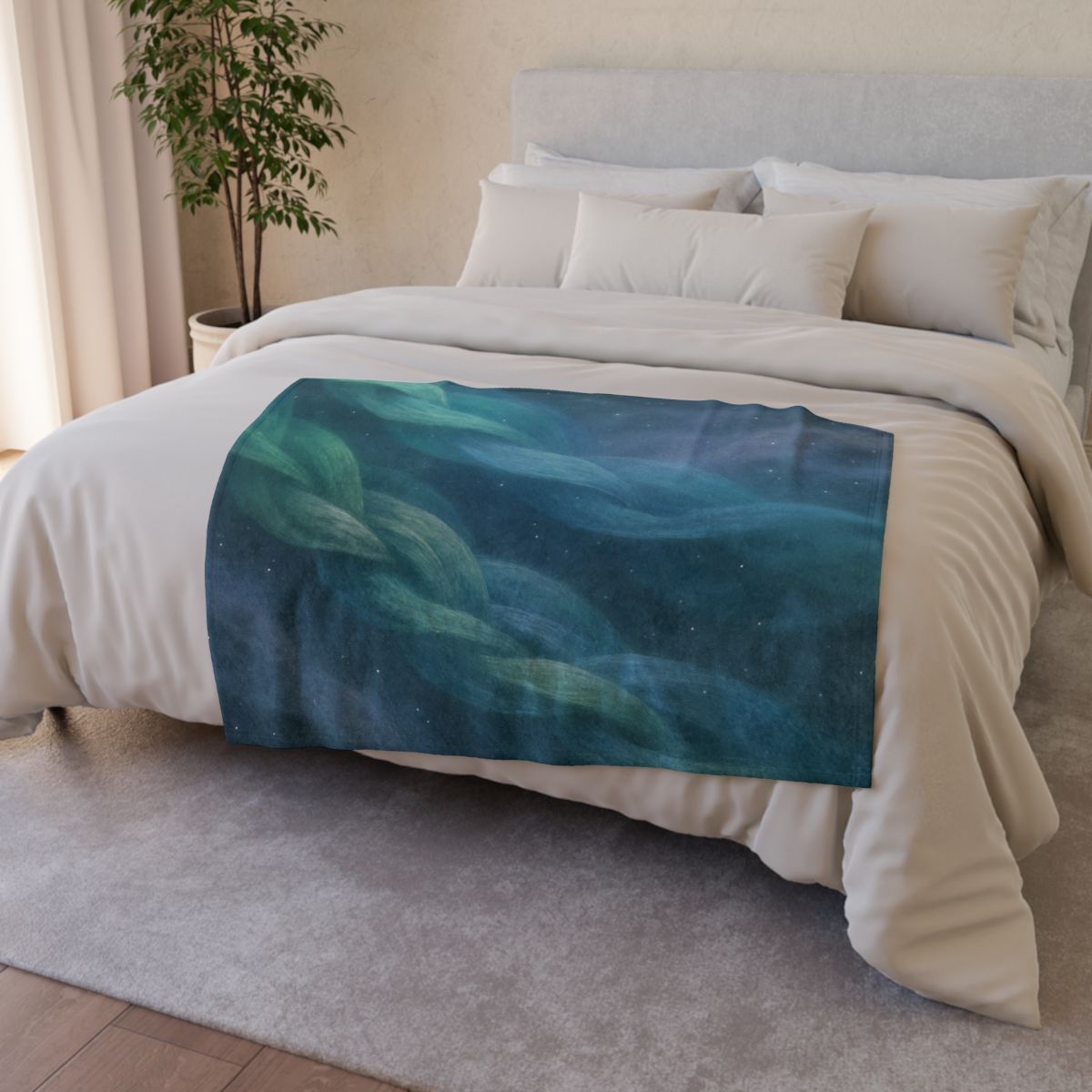 Auroral Nebula Weave stylish throw blankets