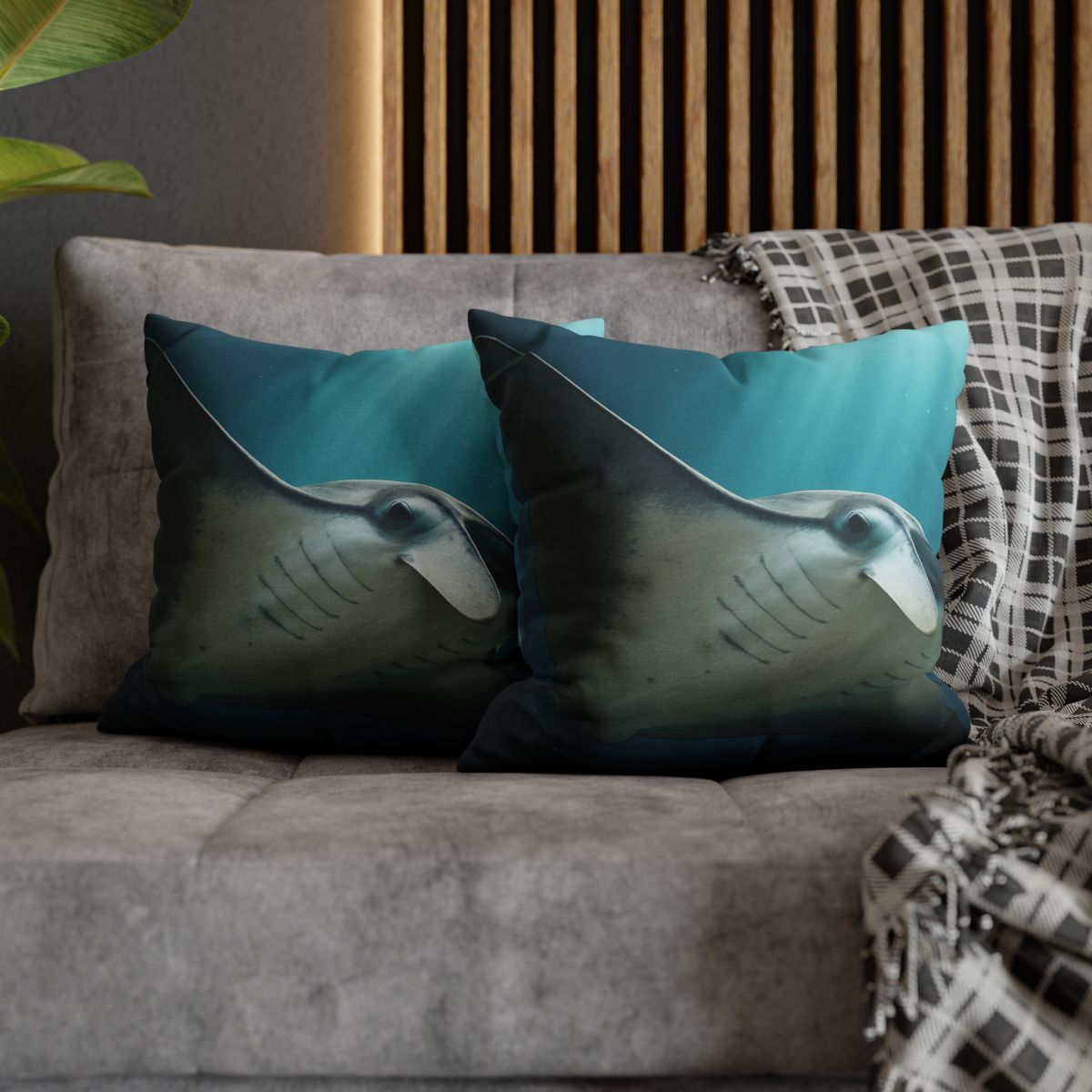 Silk Wing Drift Manta Ray custom pillow cases