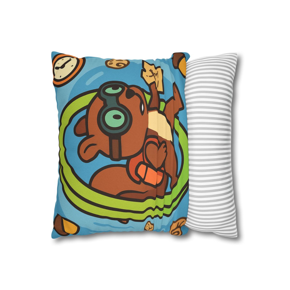 Time-Traveling Squirrel Explorer comfortable bedding pillow covers