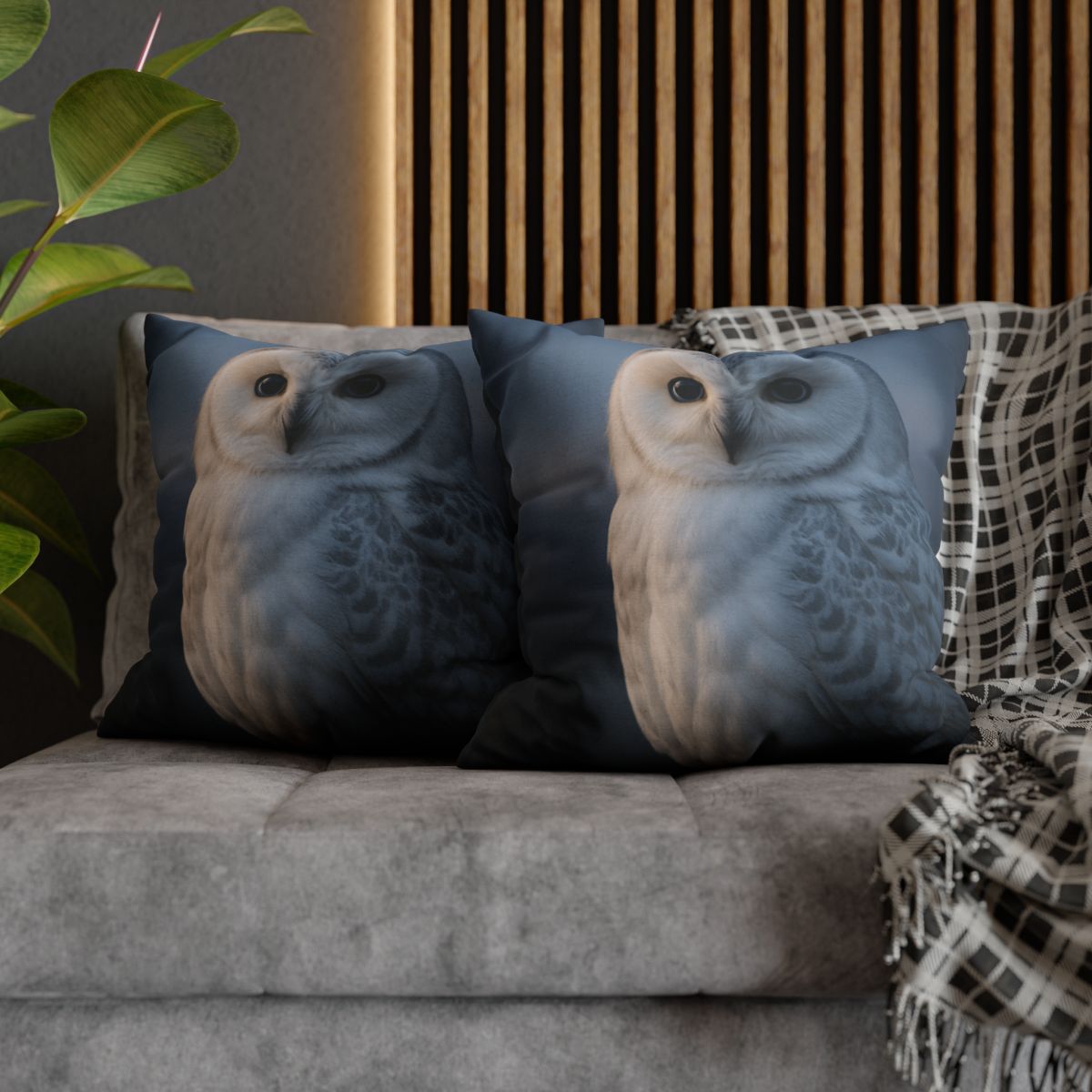Twilight Watcher Snowy Owl personalized pillow covers