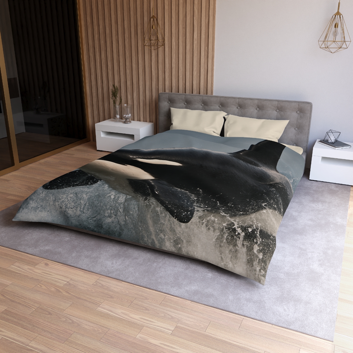 Storm Crest Orca personalized bedding duvets