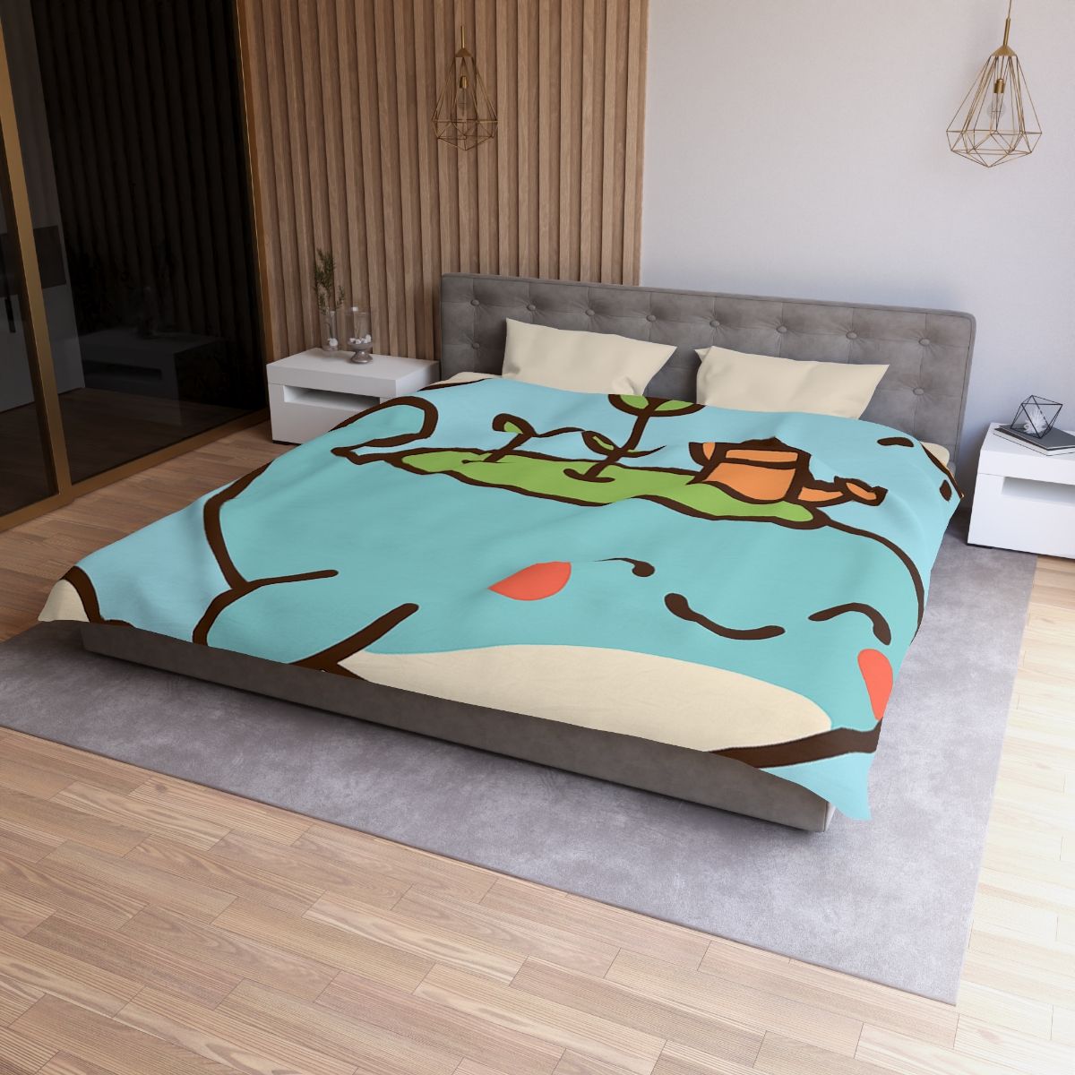 Sky Whale Seedling Planet Garden duvets for gifts