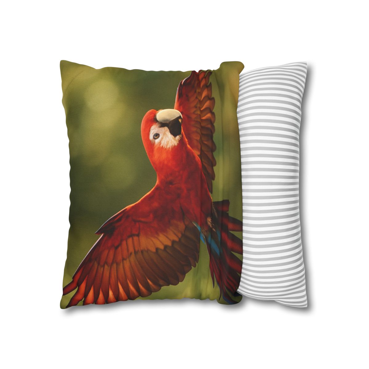Scarlet Arc Macaw In Flight trendy patterned pillow cases