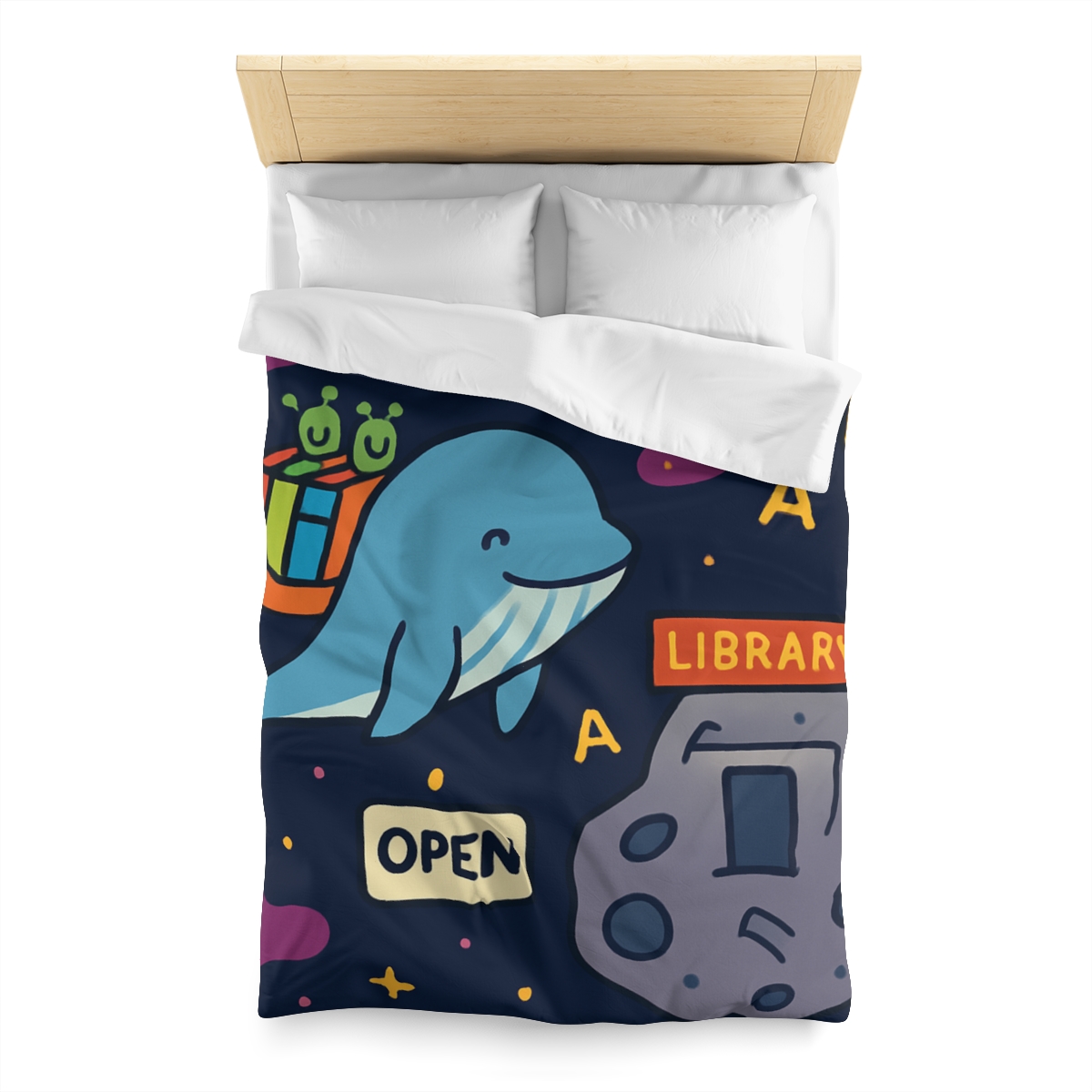 Nebula Library Whale trendy bedroom duvets