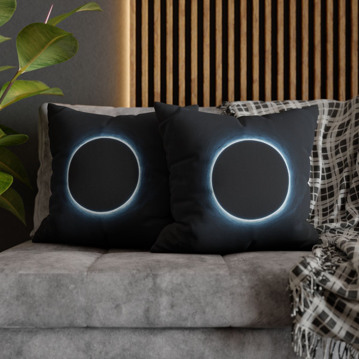 Luminous Event Horizon Veil designer print pillow cases