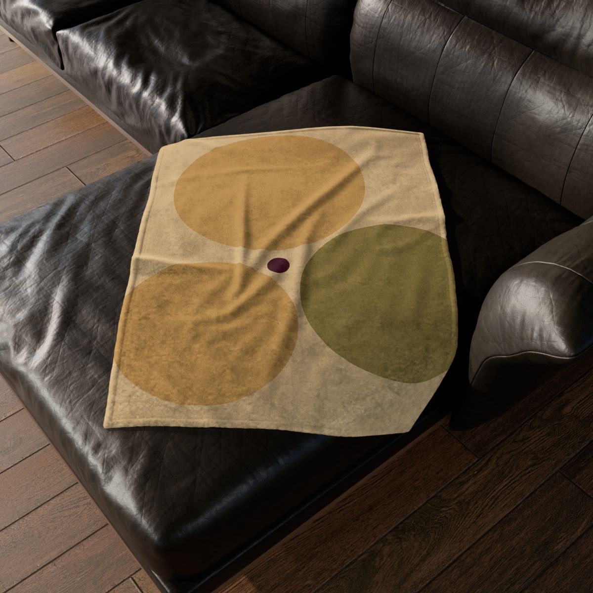 Clustered Three Circles With Quiet Gap decorative home blankets