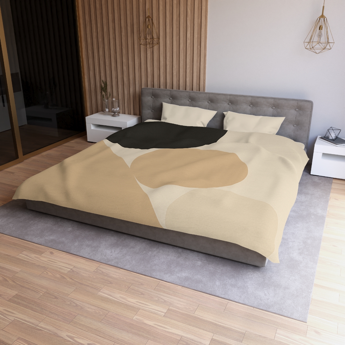 Triptych Of Offset Circles duvets for gifts