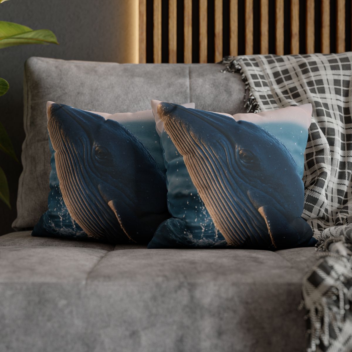 Ocean Song Blue Whale trendy patterned pillow cases