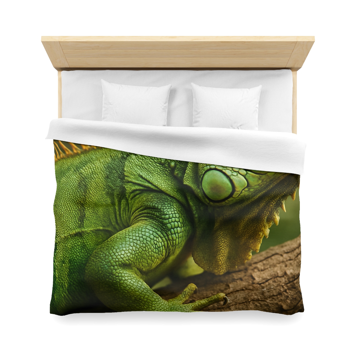 Emerald Drift Green Iguana personalized bedding duvets